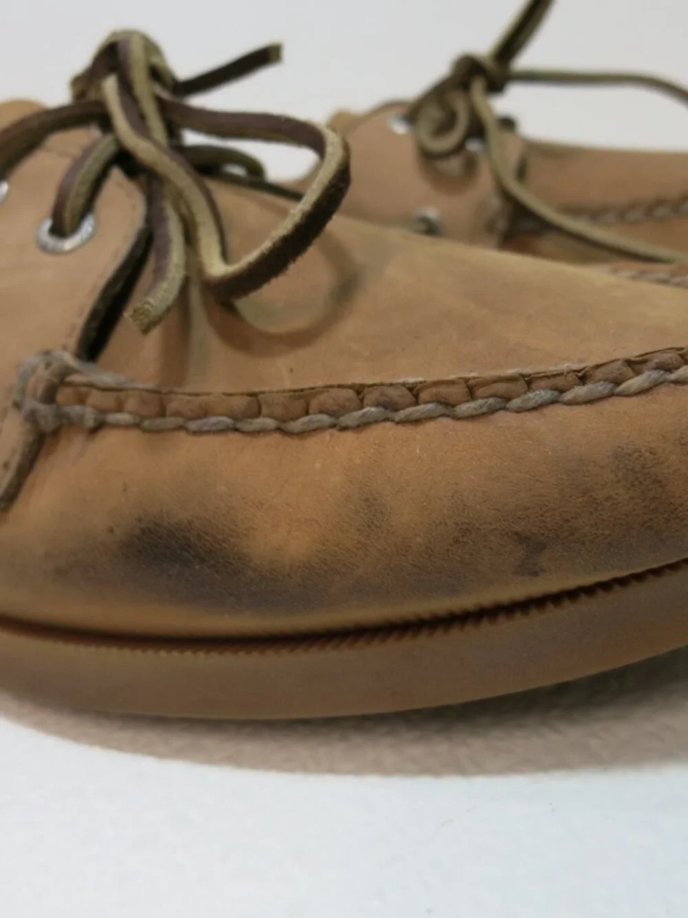 Sperry Top-Sider Natural Nubuck Leather Comfort Deck Boat Shoes Footwear 11 M